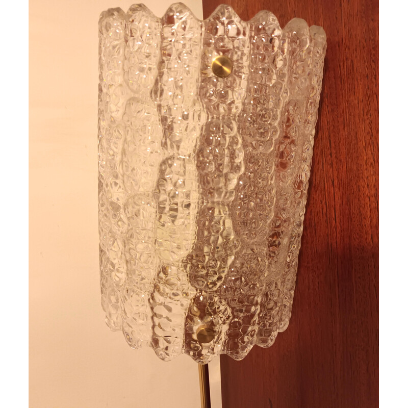 Vintage crystal pendant lamp by Carl Fagerlund for Orrefors, 1970s