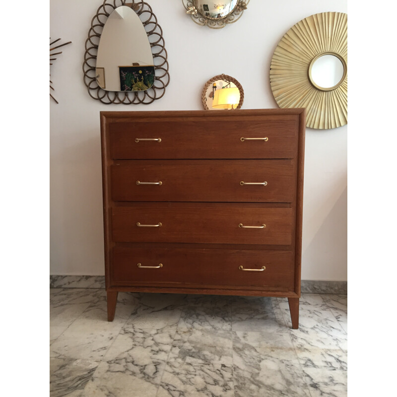 Vintage chest of drawers with 4 drawers - 1950s