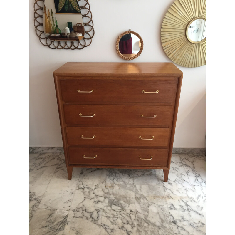 Vintage chest of drawers with 4 drawers - 1950s
