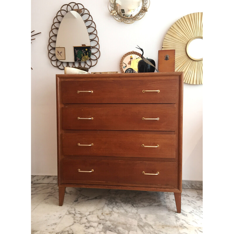 Vintage chest of drawers with 4 drawers - 1950s