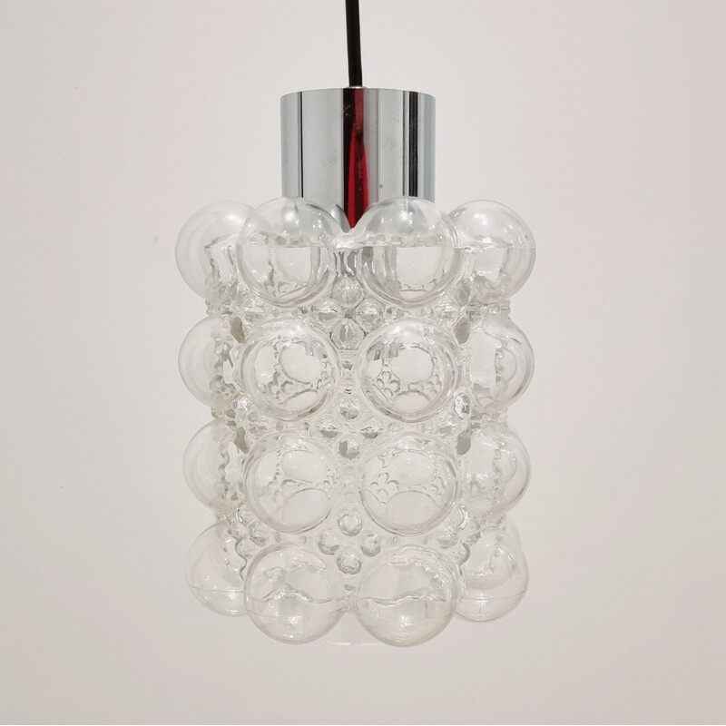 Mid-century bubble glass pendant lamp by Helena Tynell for Limburg, Germany 1960s