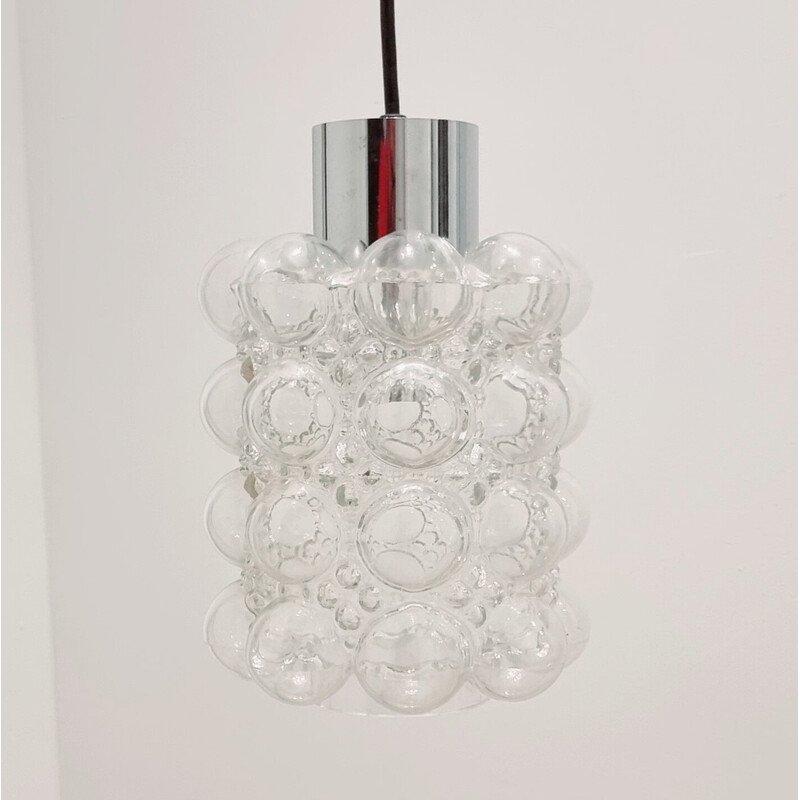 Mid-century bubbelglas hanglamp van Helena Tynell voor Limburg, Duitsland 1960