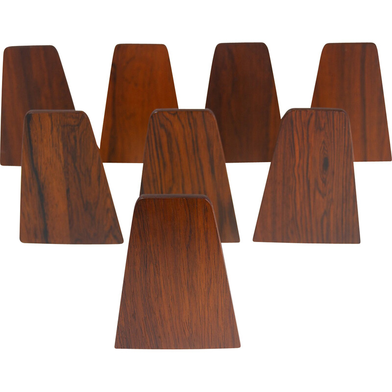 Set of 8 mid-century bookends by Kai Kristiansen for Fm, 1960s