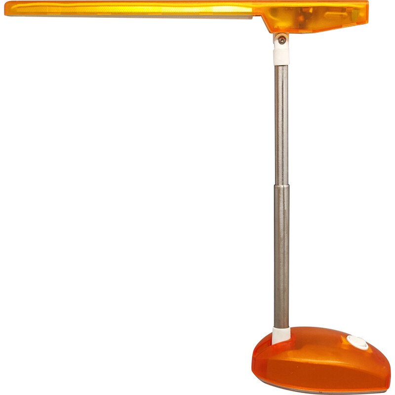 Vintage orange table lamp "Microlight" by Ernesto Gismondi for Artemide, Italy 1990s