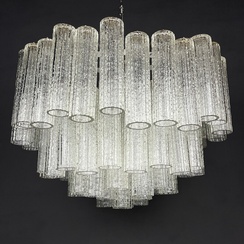 Vintage Murano glass chandelier Tronchi by Toni Zuccheri for Venini, Italy 1960s