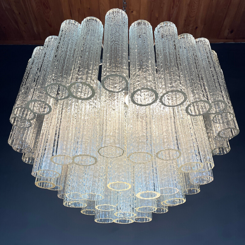 Vintage Murano glass chandelier Tronchi by Toni Zuccheri for Venini, Italy 1960s