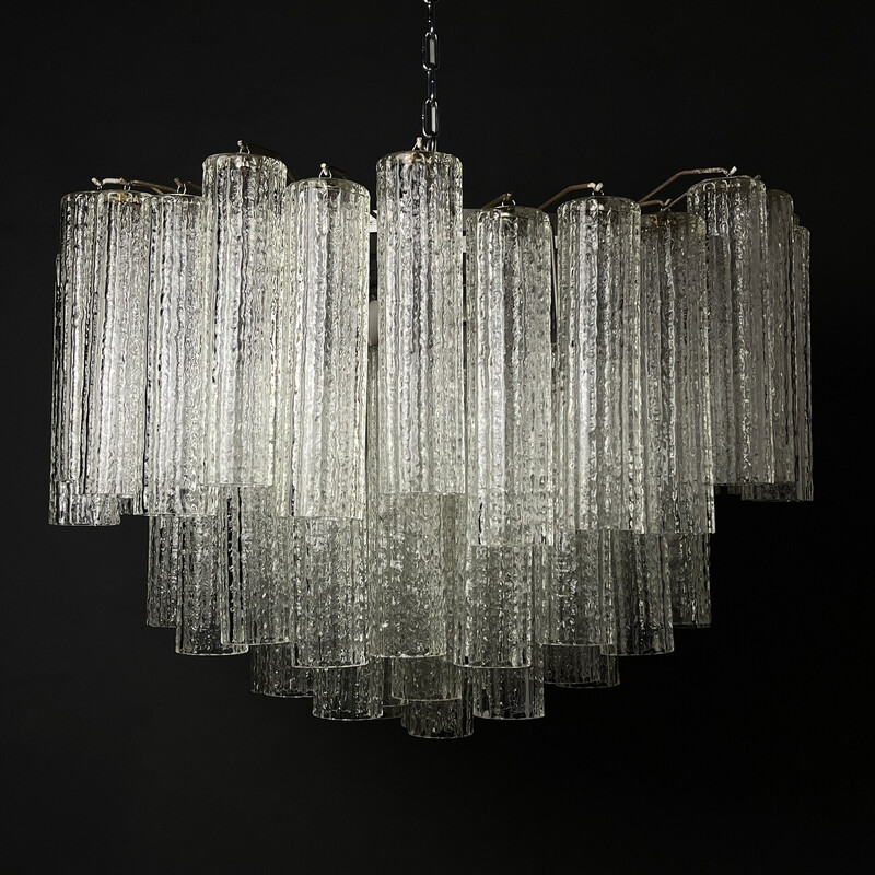 Vintage Murano glass chandelier Tronchi by Toni Zuccheri for Venini, Italy 1960s