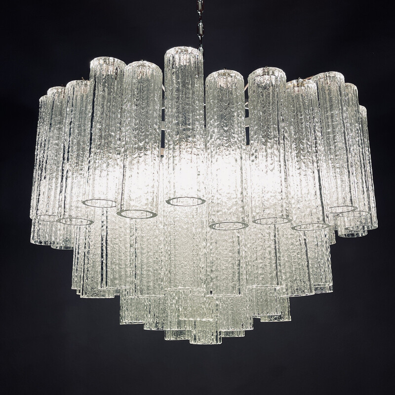 Vintage Murano glass chandelier Tronchi by Toni Zuccheri for Venini, Italy 1960s