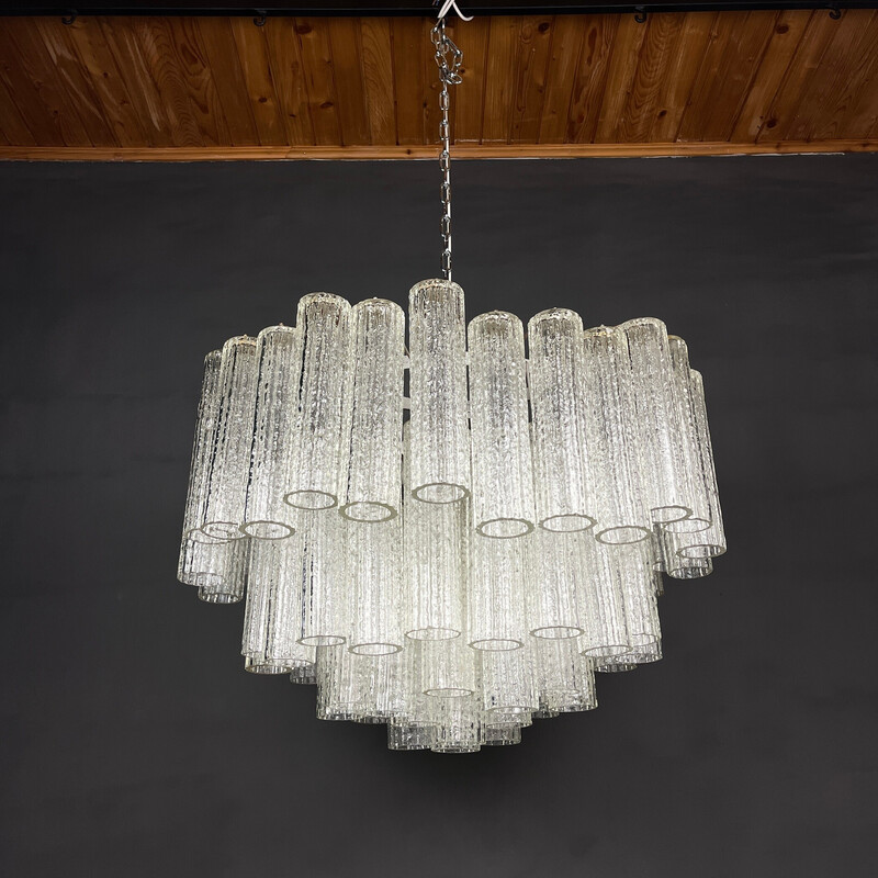 Vintage Murano glass chandelier Tronchi by Toni Zuccheri for Venini, Italy 1960s