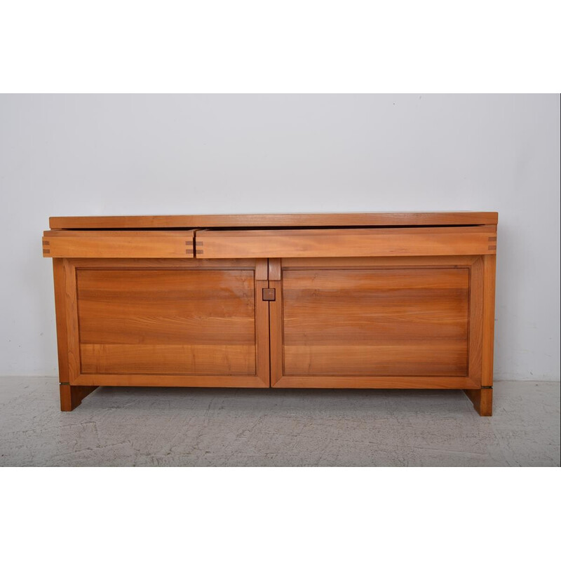 Vintage sideboard model R08 in solid elmwood by Pierre Chapo