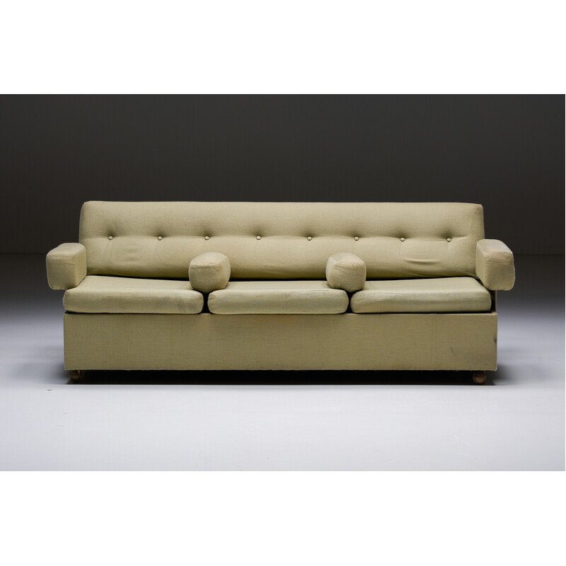 Vintage sofa in green upholstery by Seng Company, Germany 1930s