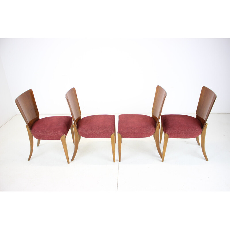 Conjunto de 4 cadeiras de jantar vintage H-214 por Jindrich Halabala para Up Závody, 1957