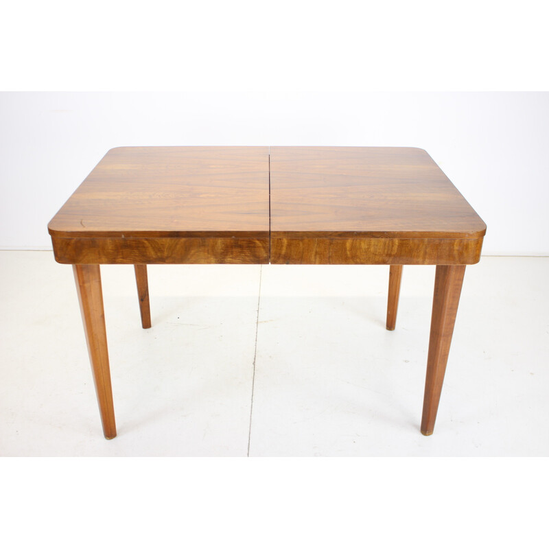 Vintage walnut dining set by Jindrich Halabala, Czechoslovakia 1957