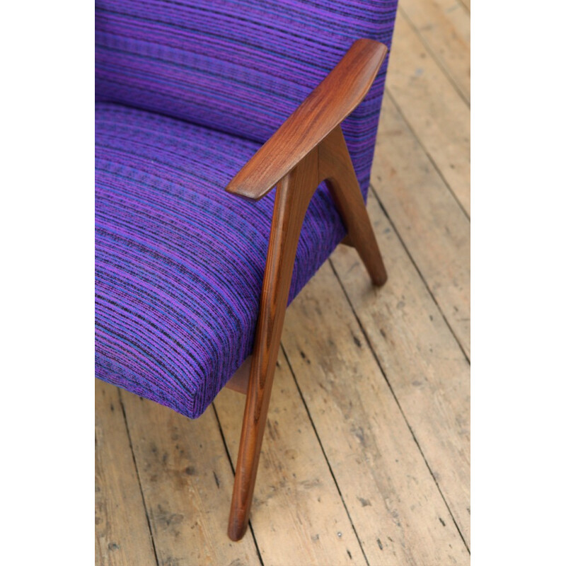 Scandinavian high-back dutch armchair - 1960s