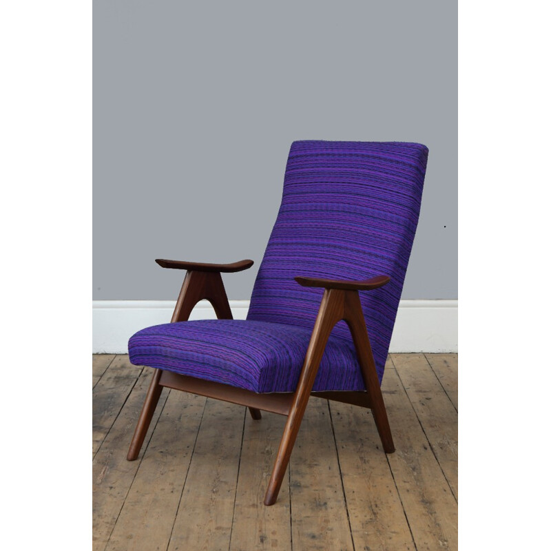 Scandinavian high-back dutch armchair - 1960s