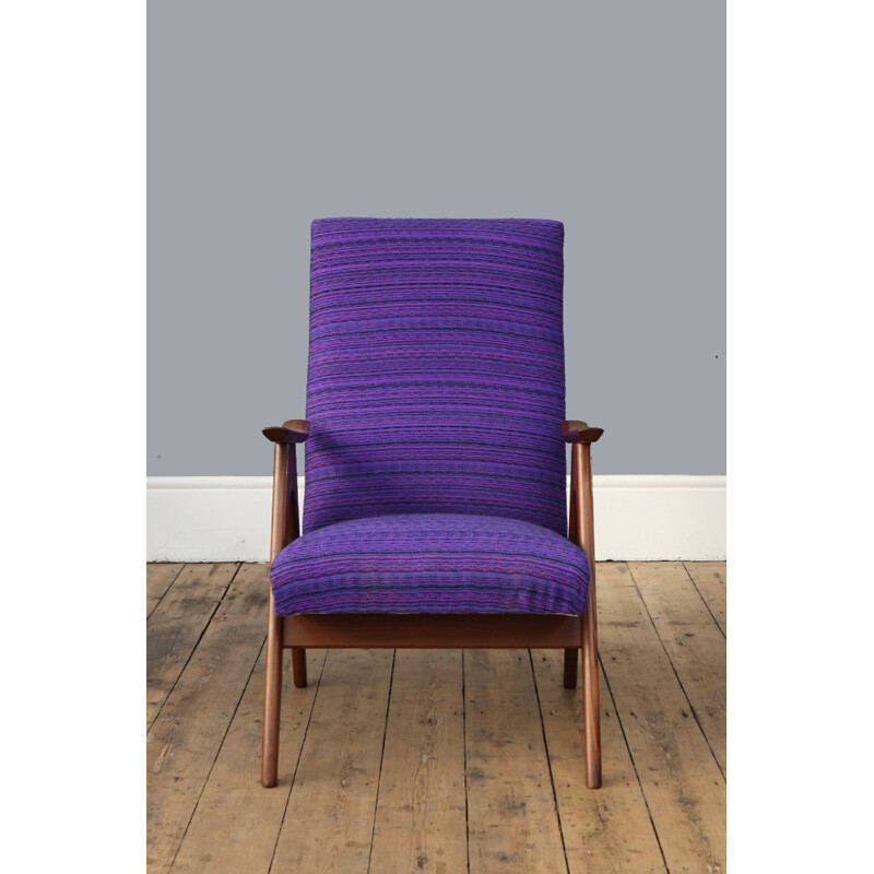 Scandinavian high-back dutch armchair - 1960s