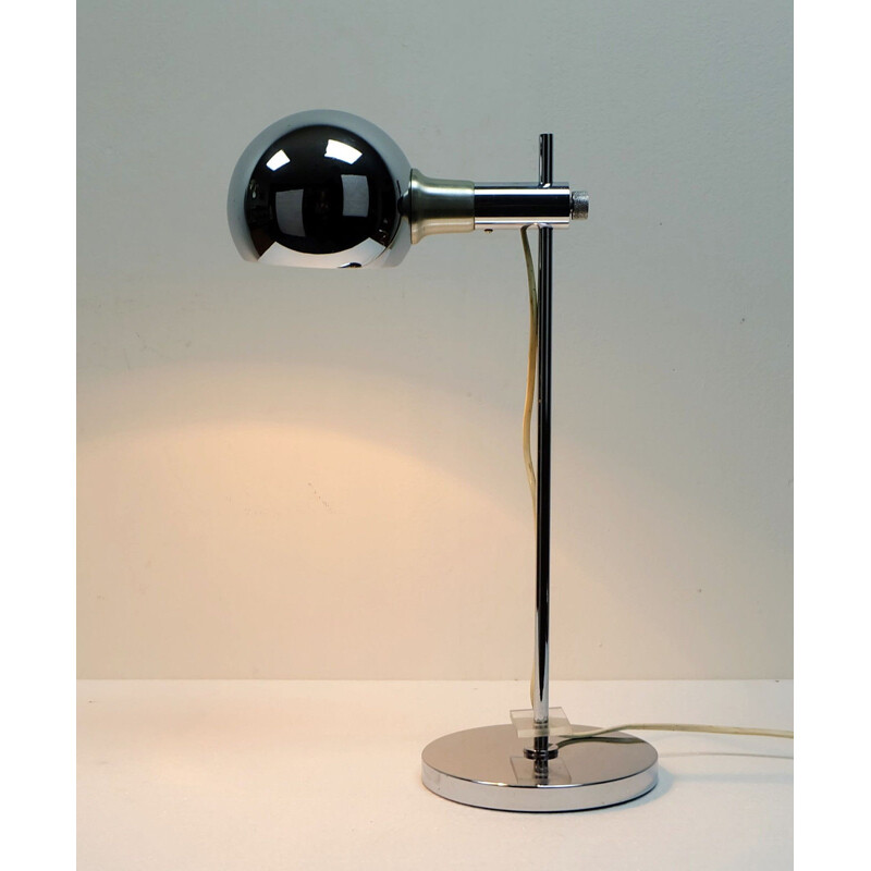 Adjustable desk chrome-plated lamp - 1970s