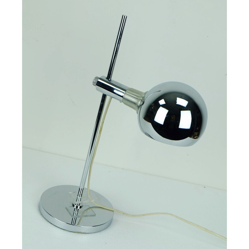 Adjustable desk chrome-plated lamp - 1970s