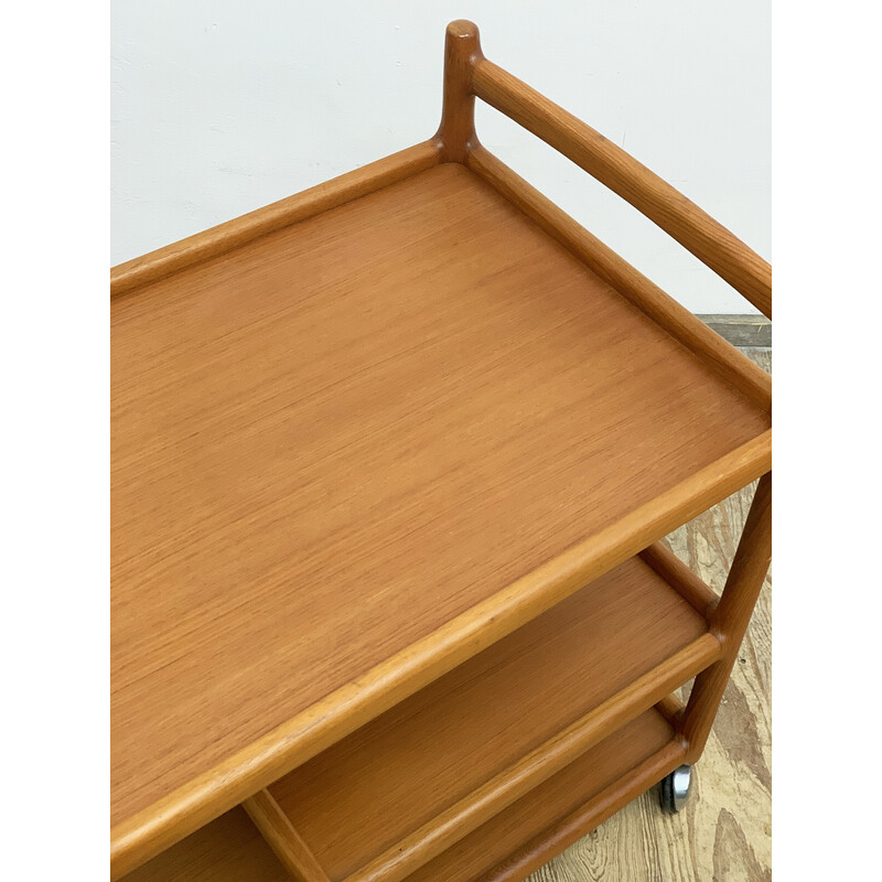 Mid-century Danish serving trolley in teak by Johannes Andersen for Silkeborg, 1950s