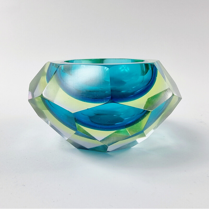 Vintage Murano glass Sommerso bowl by Flavio Poli for Alessandro Mandruzzato, Italy 1960s