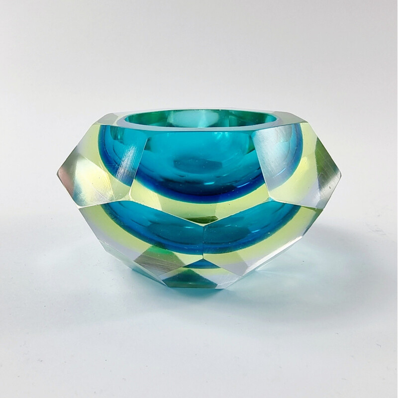 Cuenco Sommerso vintage en cristal de Murano por Flavio Poli para Alessandro Mandruzzato, Italia años 60