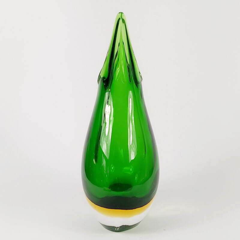 Mid-century Sommerso Murano glass vase by Flavio Poli for Seguso Vetri d'Arte, Italy 1960s