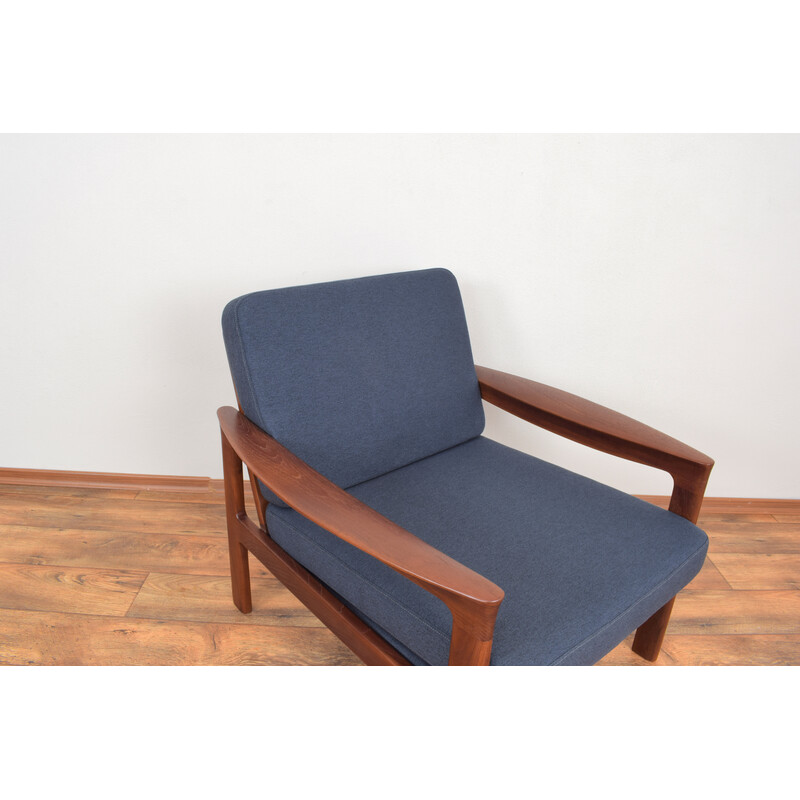 Paar mid-century Deense teakhouten fauteuils van Arne Vodder voor Komfort, 1960