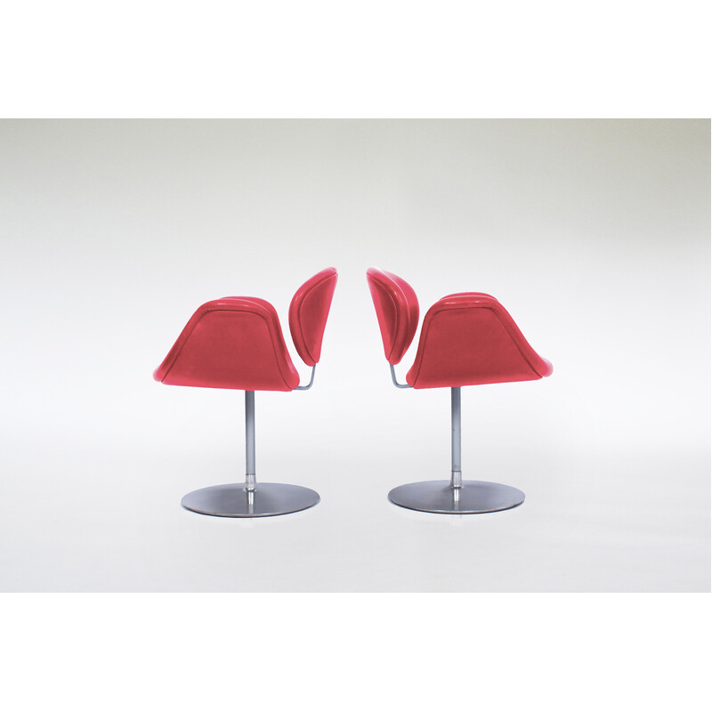 Pair of vintage Little Tulip armchairs by Pierre Paulin for Artifort, Netherlands 1980