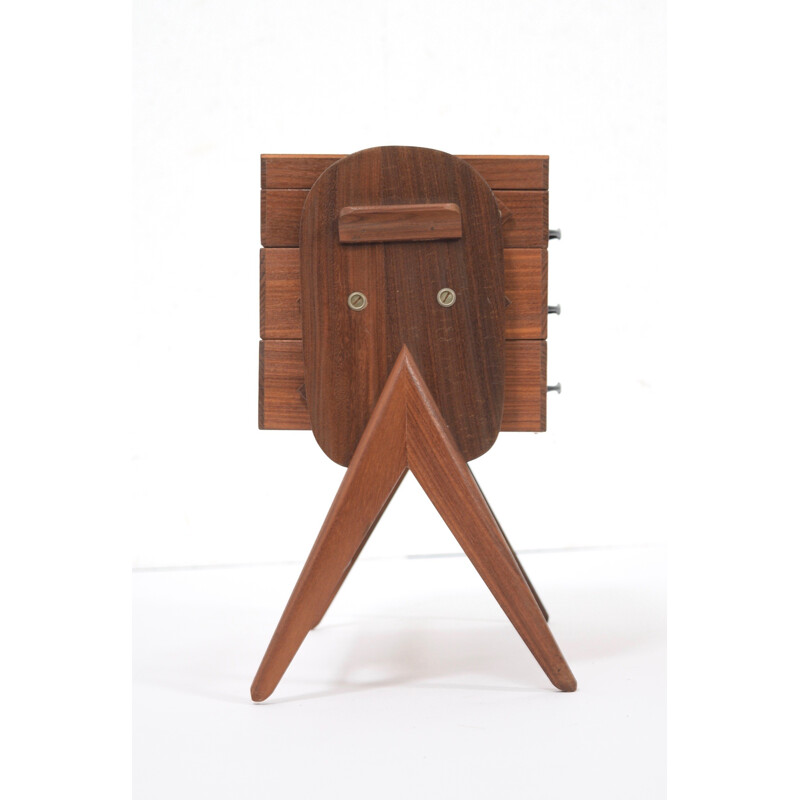 Mid-century teak sewing box - 1950s