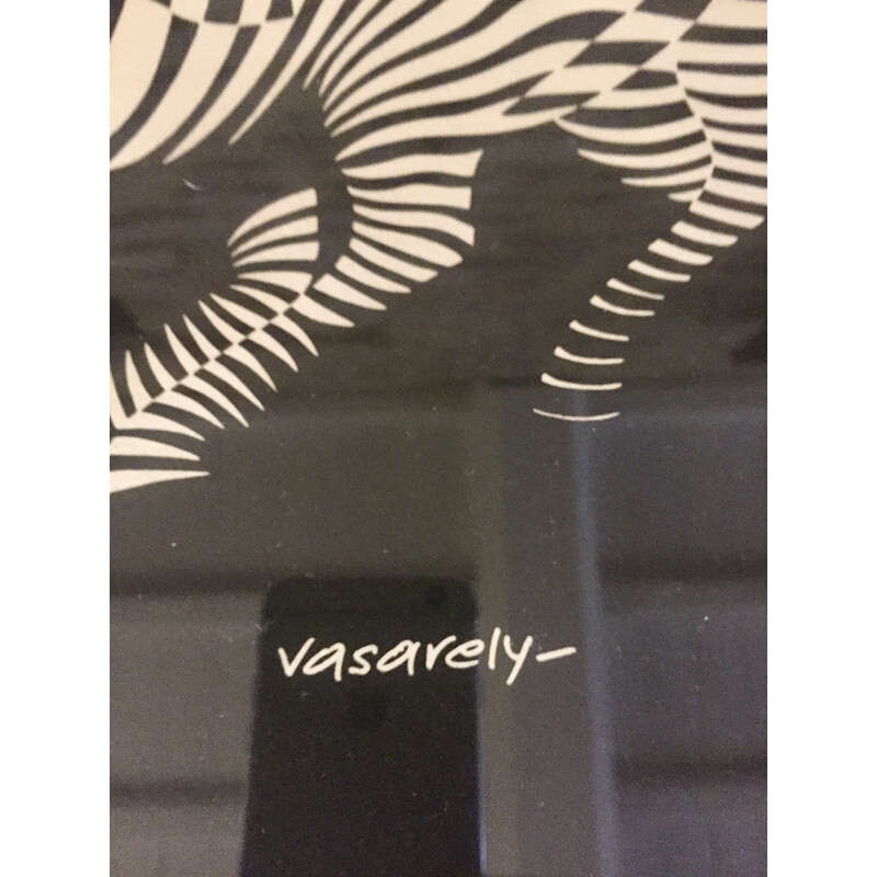 Vintage zeefdruk "les zèbres" van Victor Vasarely