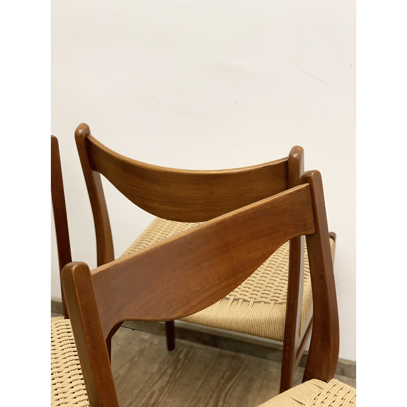 Conjunto de 6 cadeiras Gs60 dinamarquesas vintage por Arne Wahl Iversen para Glyngøre Stolfabrik, 1950s