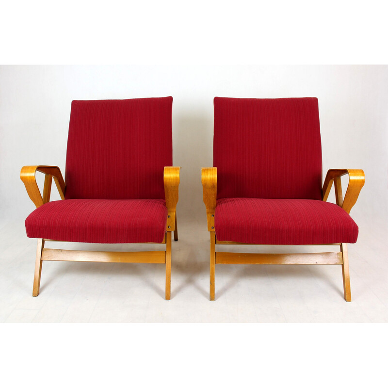 Pair of mid-century armchairs for Tatra, Czechoslovakia 1960s