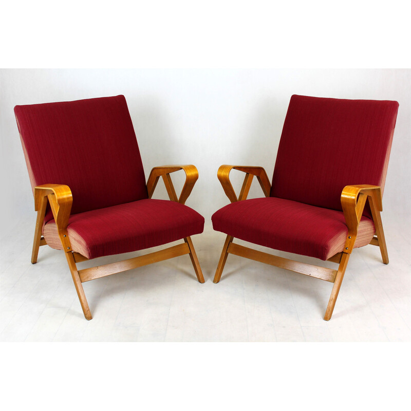 Pair of mid-century armchairs for Tatra, Czechoslovakia 1960s