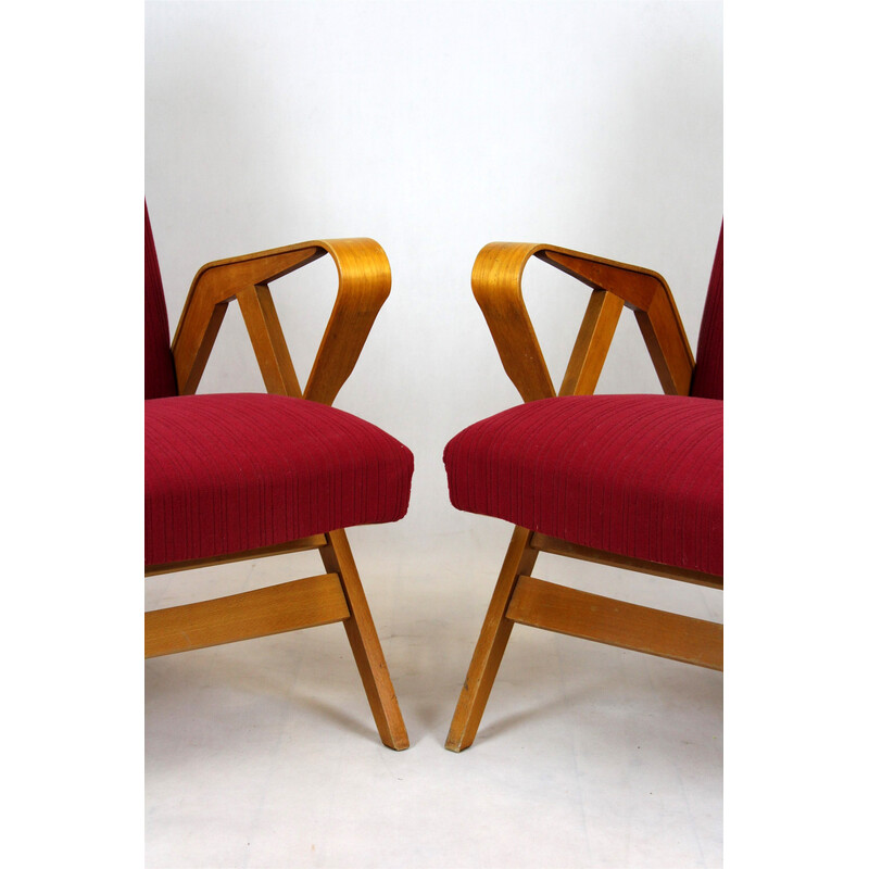 Pair of mid-century armchairs for Tatra, Czechoslovakia 1960s
