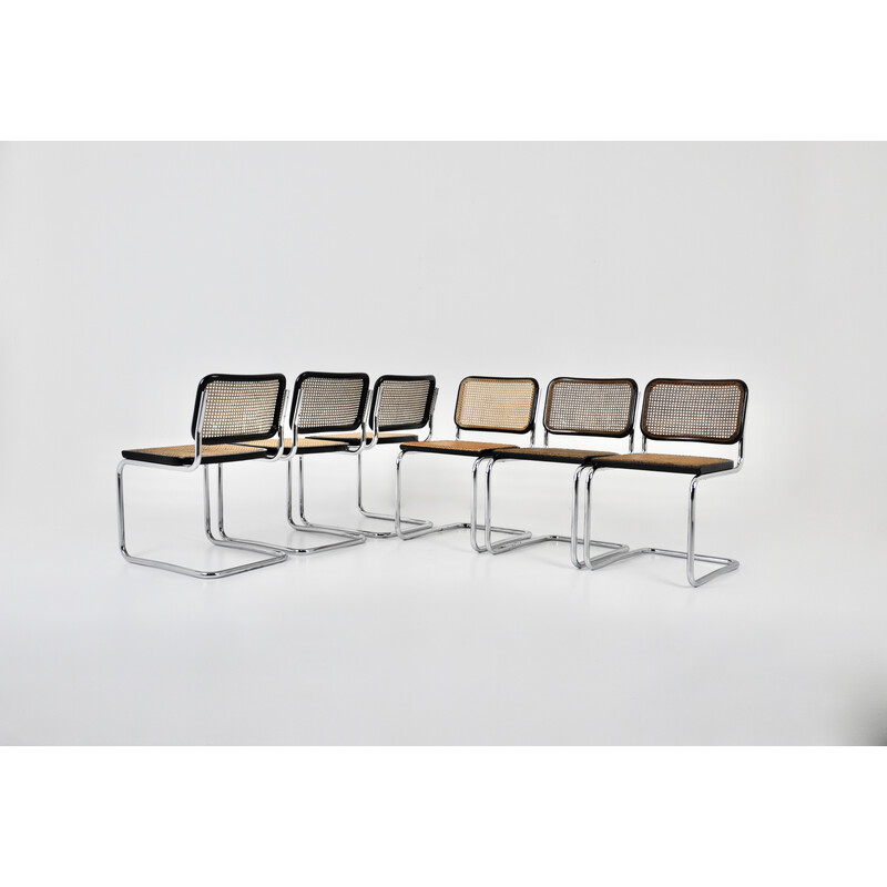 Conjunto de 6 cadeiras Gavina vintage de Marcel Breuer, 1980