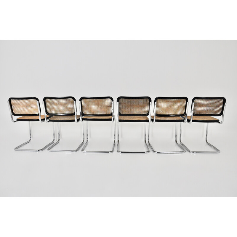 Set van 6 vintage Gavina stoelen van Marcel Breuer, 1980