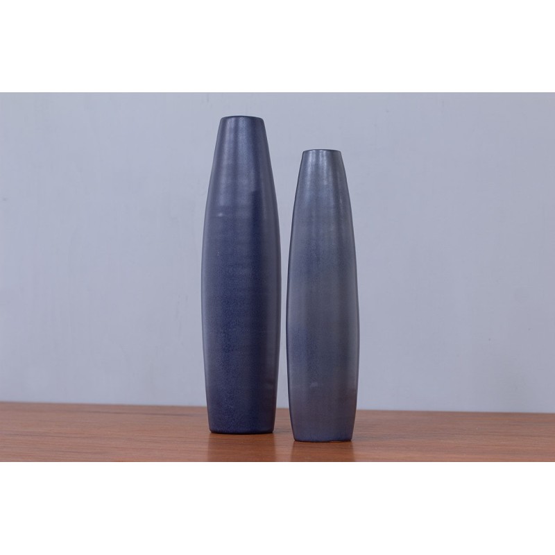Pair of vintage ceramic vases by Ingrid Atterberg for Upsala Ekeby, Sweden