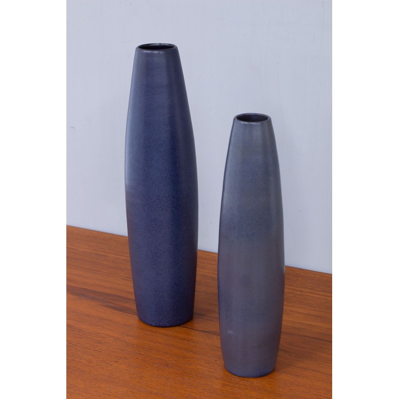 Pair of vintage ceramic vases by Ingrid Atterberg for Upsala Ekeby, Sweden