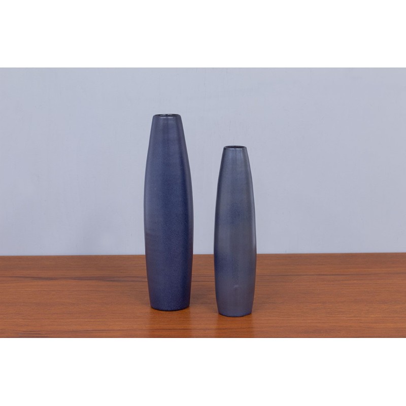 Pair of vintage ceramic vases by Ingrid Atterberg for Upsala Ekeby, Sweden