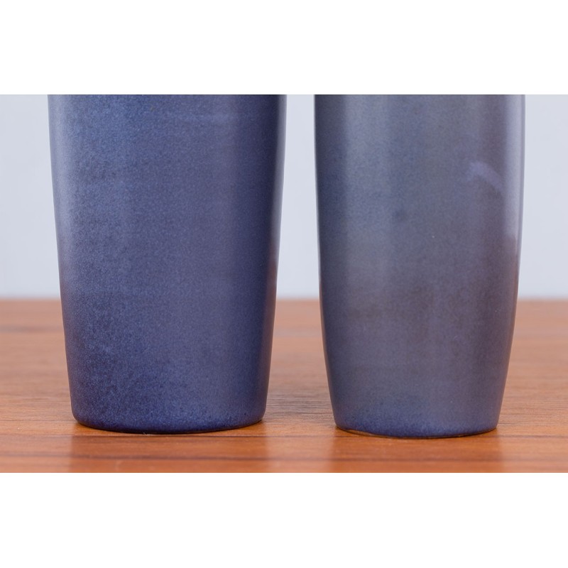 Pair of vintage ceramic vases by Ingrid Atterberg for Upsala Ekeby, Sweden