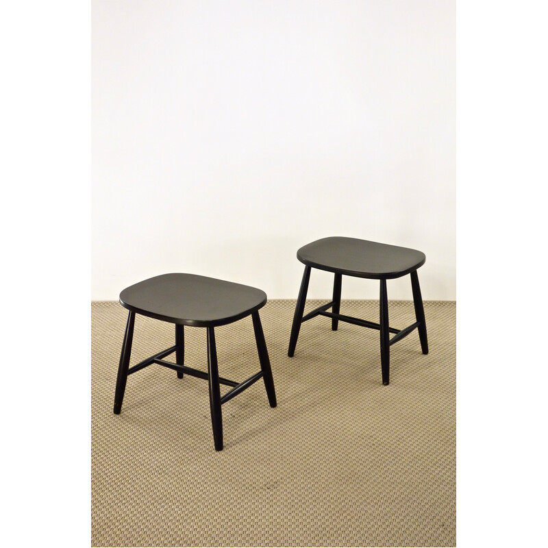 Pair of vintage stools by Ilmari Tapiovaara for Hagafors, Sweden 1960