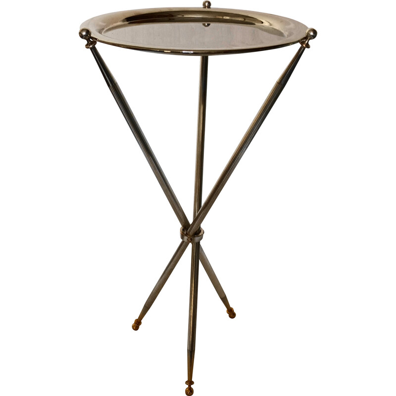 Table d'appoint vintage - tripode metal