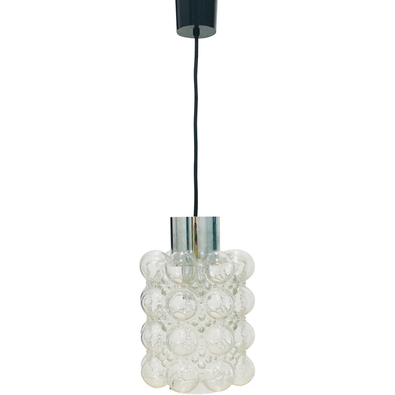 Mid-century bubble glass pendant lamp by Helena Tynell for Limburg, Germany 1960s