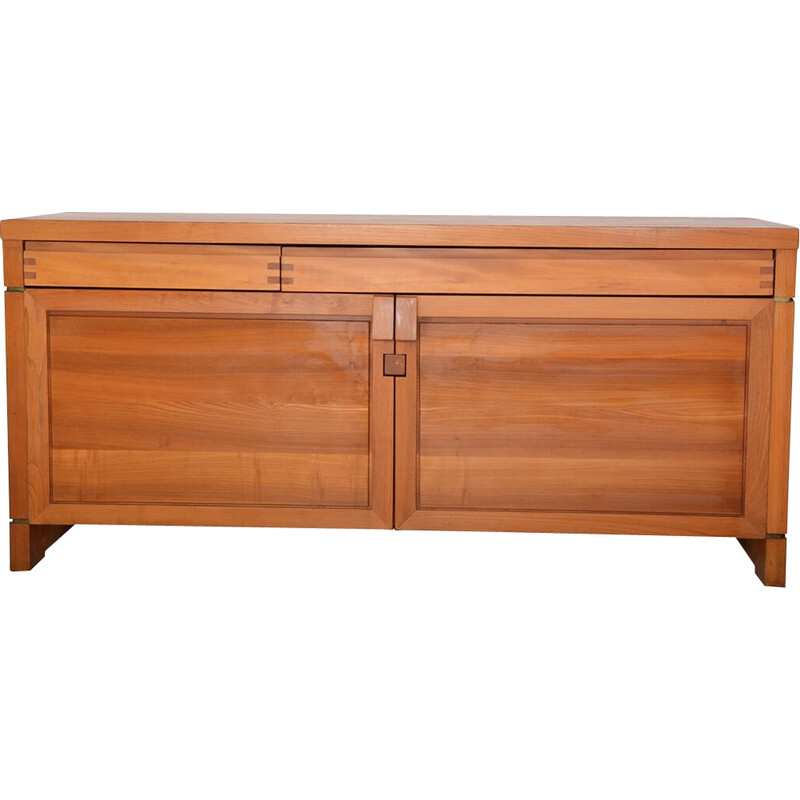 Vintage sideboard model R08 in solid elmwood by Pierre Chapo