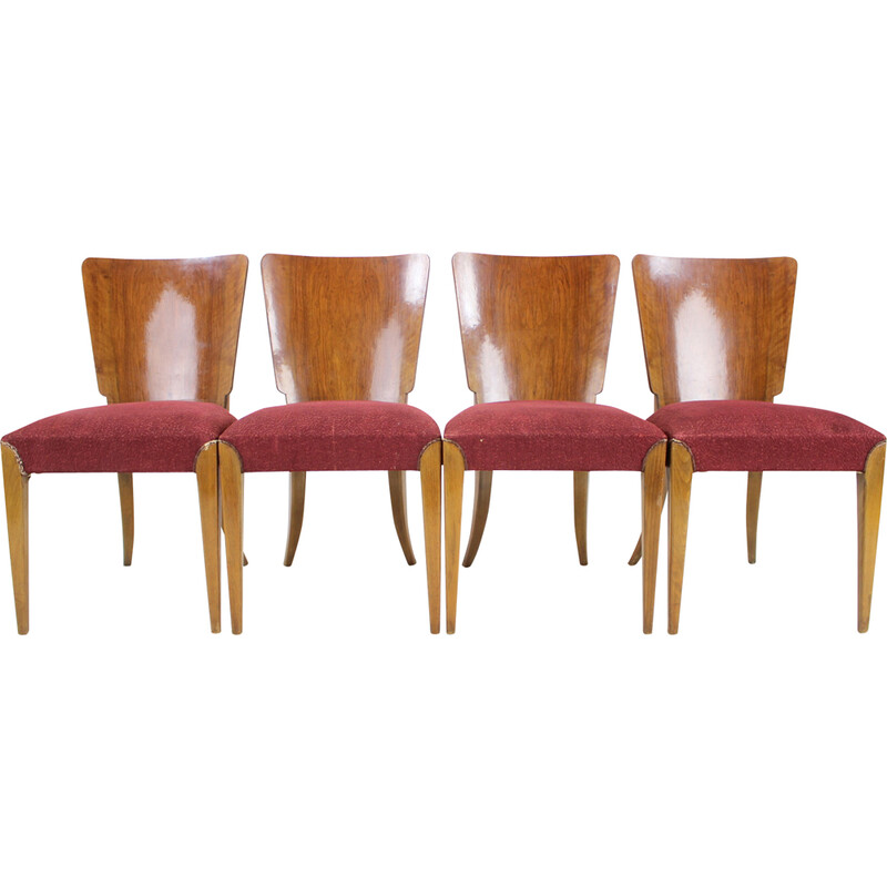 Set van 4 vintage eetkamerstoelen H-214 van Jindrich Halabala voor Up Závody, 1957