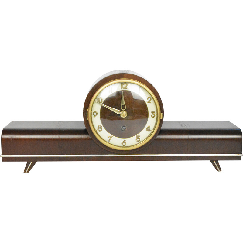 Vintage modernist mantel clock by Zella-Mehis, Germany 1960s