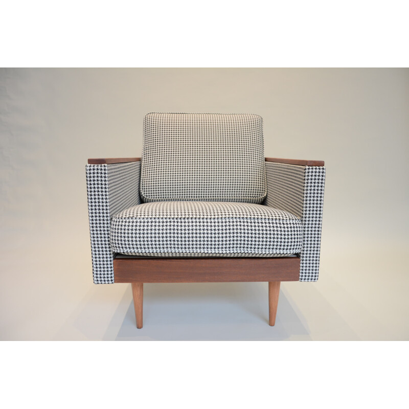 Fauteuil soviétique carré avec coussins - 1960