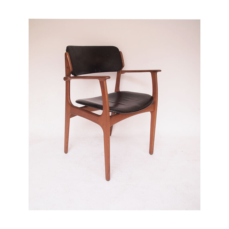 Vintage Danish Scandinavian chair by Erik Buck for O. Maskinsnedkeri, 1960