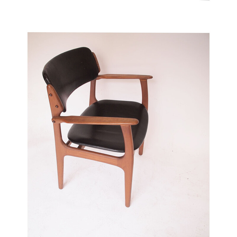 Vintage Danish Scandinavian chair by Erik Buck for O. Maskinsnedkeri, 1960