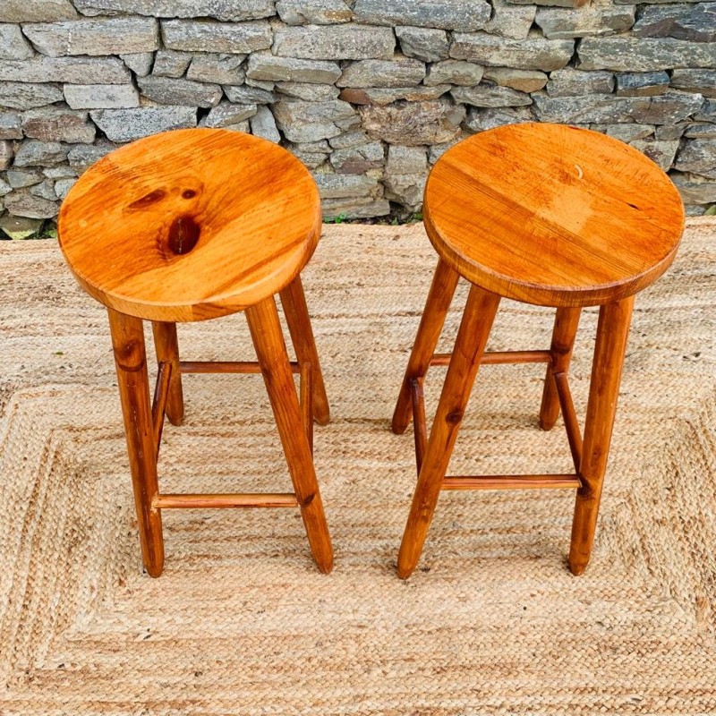 Pair of vintage high stools